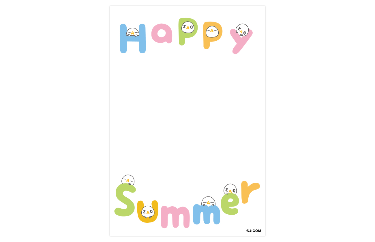 ざっくぅ21 Summer Greeting ポストカード ざっくぅパーク Zaq